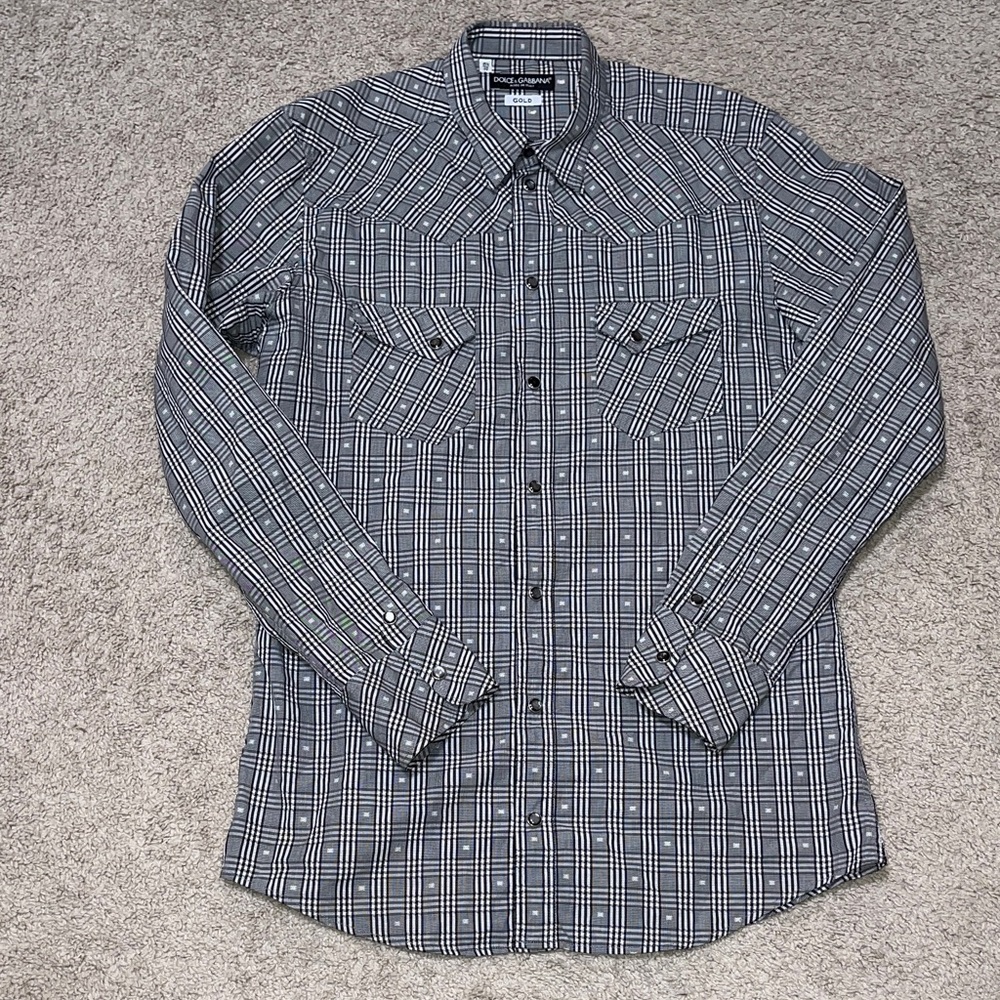 Dolce & Gabbana Cotton Casual Snap Button Shirt